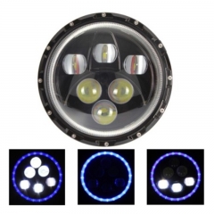 7 Inch Round LED Headlight for Trucks 60W 6000K 10W High Power LED 6Leds 4000LM 12V IP65 High Low Beam